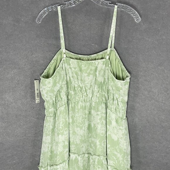 No Boundaries Dress Women 2XL Floral Mint Green Tiered Lined Flowy Fairy - Picture 7 of 15